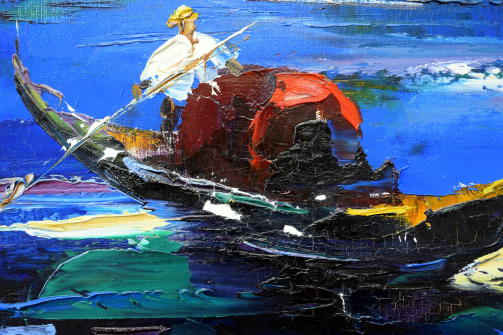 Gemälde John Berfort, Venedig mit Kittungen