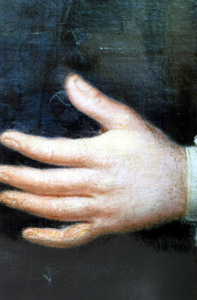 Gemälde Porträt Georg Friedrich Herzog Detail mit Retuschen